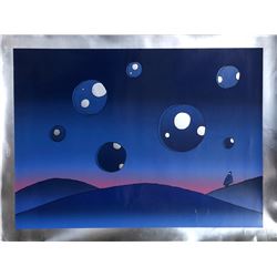 Jean-Michel Folon, Moonscape, Serigraph on Foil