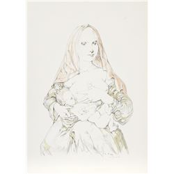 Tsuguharo Foujita, Nursing Mother, Lithograph