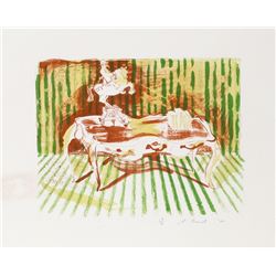 Archie Rand, Library Table, Lithograph