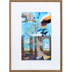 Glenn Thomas, Ice Blue Dream, Mixed Media Collage