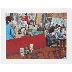David Azuz, Bistro Booth, Lithograph