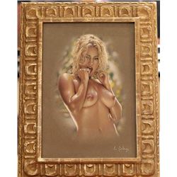 Erik Drudwyn, Molly in the Sun, Pastel Drawing