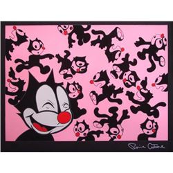 Ronnie Cutrone, Reigning Cats (Black), Silkscreen