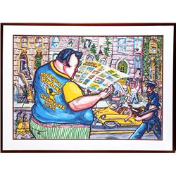 Red Grooms, Sunday Funnies, Lithograph and Photolithograph