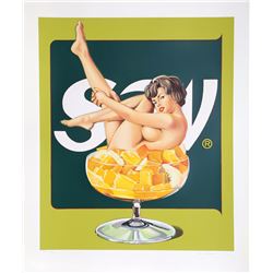 Mel Ramos, Miss Fruit Salad (White), Serigraph