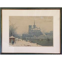 Tavik Frantisek Simon, Notre Dame de Paris, Aquatint Etching