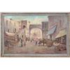Image 1 : A. Colucci, Village Market Scene, Oil Painting