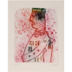 Enrico Baj, Ami Chemin from Dames et Genereaux, Aquatint Etching