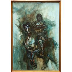 Didier Grandt, Reiter, Oil Painting