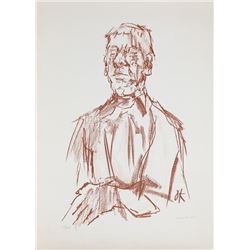 Oskar Kokoschka, Self-Portrait with Doll, Lithograph