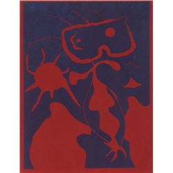 Joan Miro, Femme pour XXe Siecle (Dupin 40), Linocut