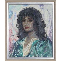 Enrique Ochoa, Portait of a Woman, Oil Painting