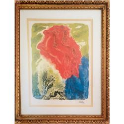 Reuven Rubin, Elijah and the Chariot, Lithograph