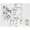 Image 1 : Saul Steinberg, Customs Agent, Peace Portfolio, Lithograph