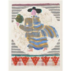 Theo Tobiasse, Roi aux Raisins, Aquatint Etching