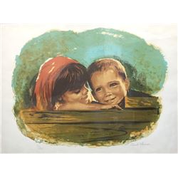 Sandu Liberman, Siblings, Lithograph