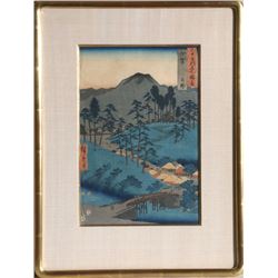Utagawa Hiroshige, Iga Province: Ueno, Famous Places in the Sixty-Odd Provinces, Woodblock