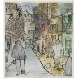 Jack Bilander, East Side II, Aquatint Etching