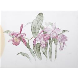 Carl Bergman, Dark Purple Irises, Watercolor