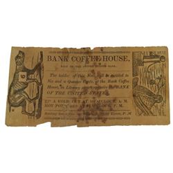 Bank Coffee House 6 1/4 Cent Note