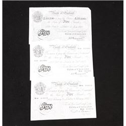 Great Britain 5£ White Notes