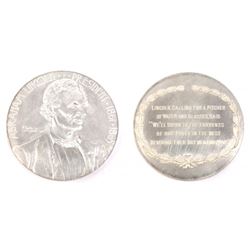 1909 U.S. Lincoln Temperance Medal