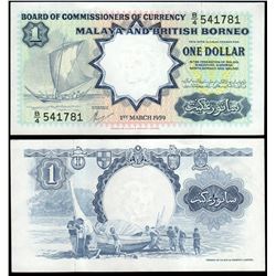 Malaya and British Borneo, One Dollar 1959 B/4 541781 (P.8A)