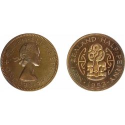 New Zealand, Proof Halfpenny, George VI, 1953