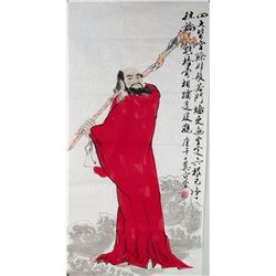 Watercolour on Paper Lohan Style of Fan Zeng 1938-