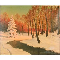 Victor Emanuelov Oil on Canvas Russia 1884-1940