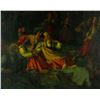 Image 1 : 19th C. Russian Figures Oil on Canvas w/ Frame