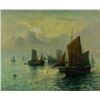 Image 1 : 19th C. Seascape Oil on Canvas with Frame