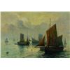 Image 2 : 19th C. Seascape Oil on Canvas with Frame