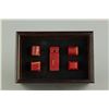 Image 2 : Set Of Blood Chicken Stone Carved Seal With Box