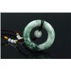 Image 3 : Chinese Green Jadeite Carved Circular Pendant