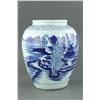 Image 1 : Chinese Kangxi Style Blue and White Porcelain Jar