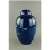 Image 3 : Blue Ground Famille Rose Porcelain Jar Marked Base