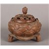 Image 1 : Chinese Bronze Lotus Censer with Lid Xuande Mark