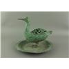 Image 1 : Han Style Bronze Carved Duck With Stand (Broken)