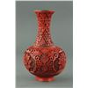 Image 3 : Chinese Red Lacquer Vase