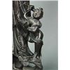 Image 2 : 19th C. Chinese Carved Wood Guanyin Silver Inlaid