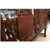 Image 10 : Chinese Rosewood Carved Opium Bed Inset Marble