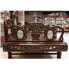 Image 12 : Chinese Rosewood Carved Opium Bed Inset Marble