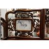 Image 13 : Chinese Rosewood Carved Opium Bed Inset Marble