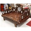Image 18 : Chinese Rosewood Carved Opium Bed Inset Marble