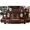 Image 5 : Chinese Rosewood Carved Opium Bed Inset Marble