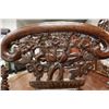 Image 6 : Chinese Rosewood Carved Opium Bed Inset Marble