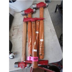 5 Assorted hammers - used