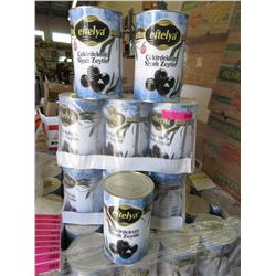3 Cases of Black Olives - commercial size