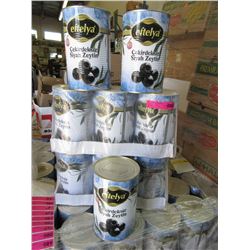 3 Cases of Black Olives - commercial size